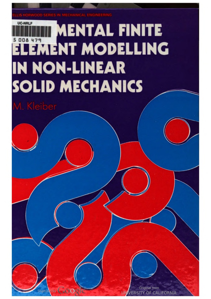 Incremental Finite Element Modelling in Non-Linear Solid Mechanics - Scanned pdf